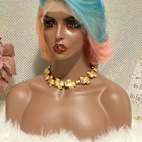 🌺 10" Rainbow Pastel 100% Human Hair Bob Wig 🌺 - Picture 4 of 8